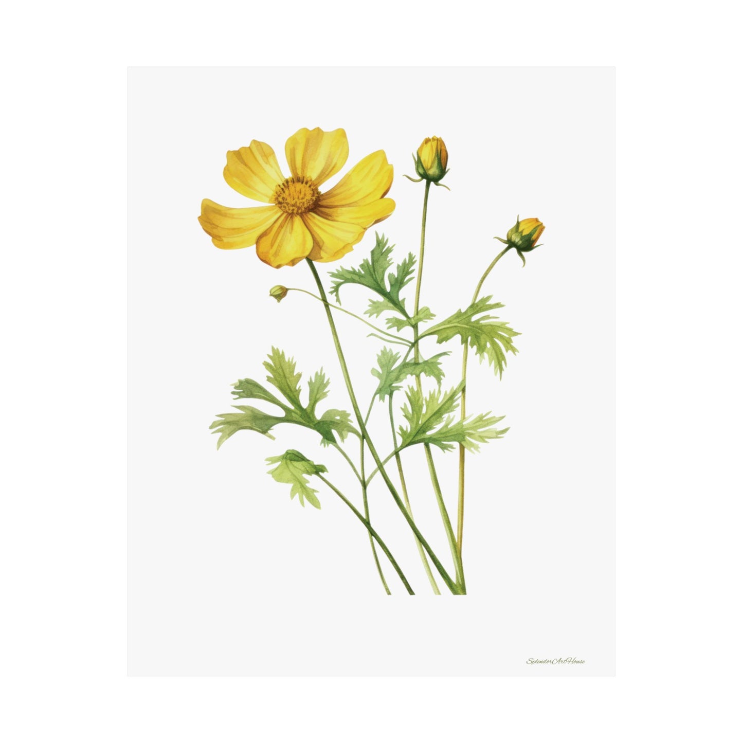 Floral, Matte Vertical Poster