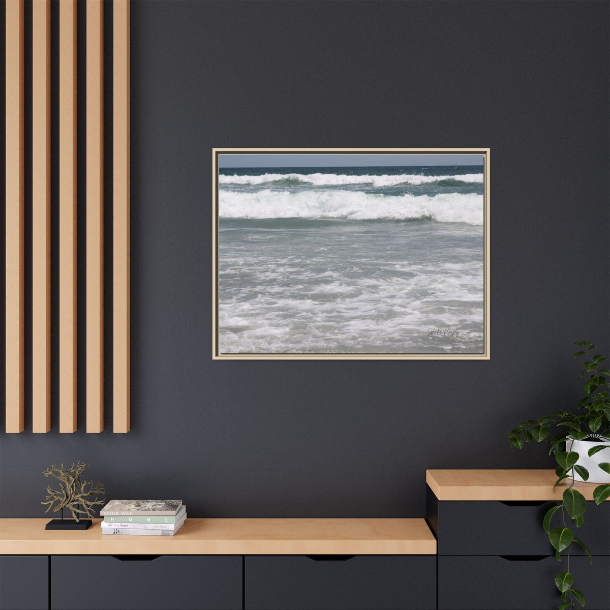 Ocean - Matte Canvas, Framed, Natural