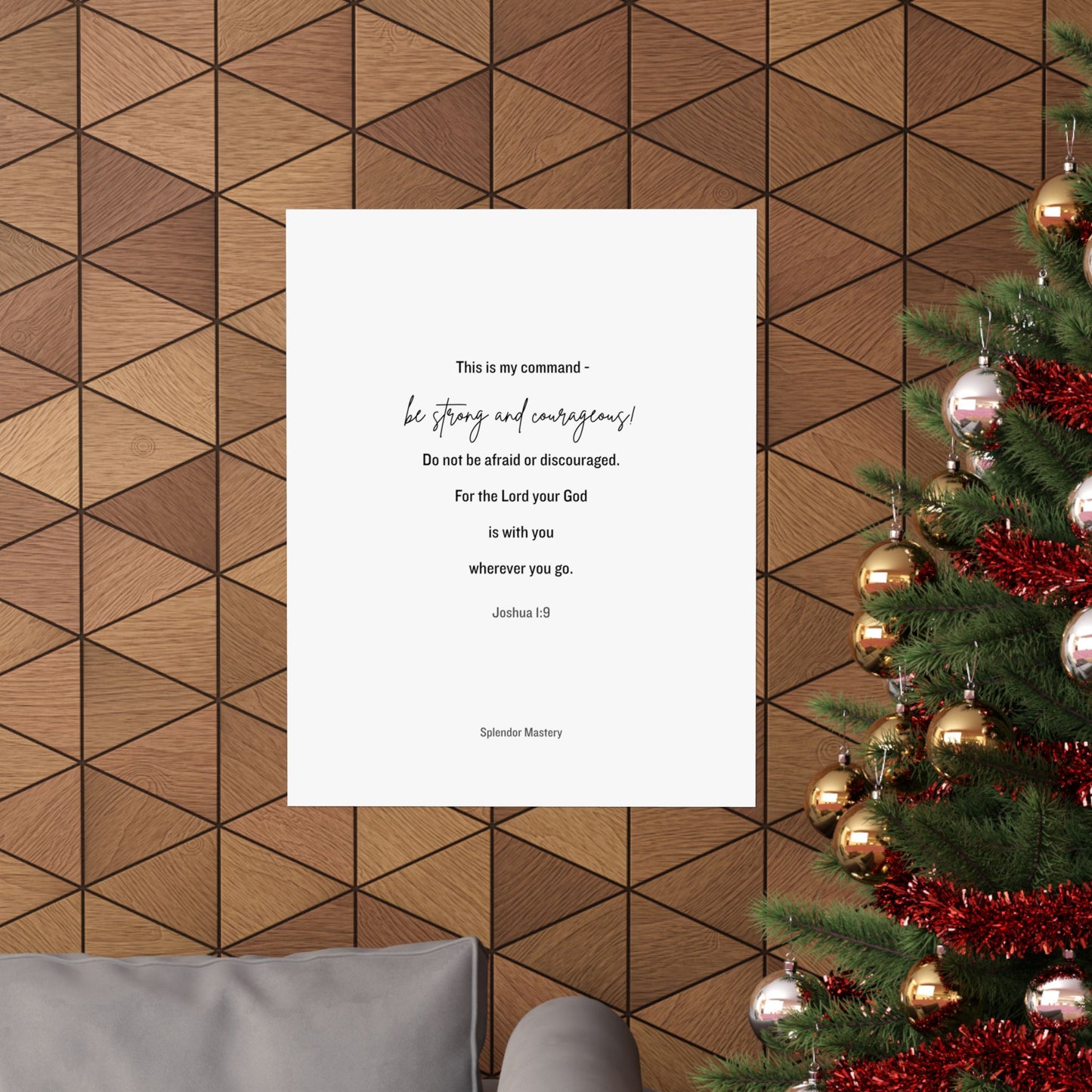 Joshua 1:9, Matte Vertical Poster