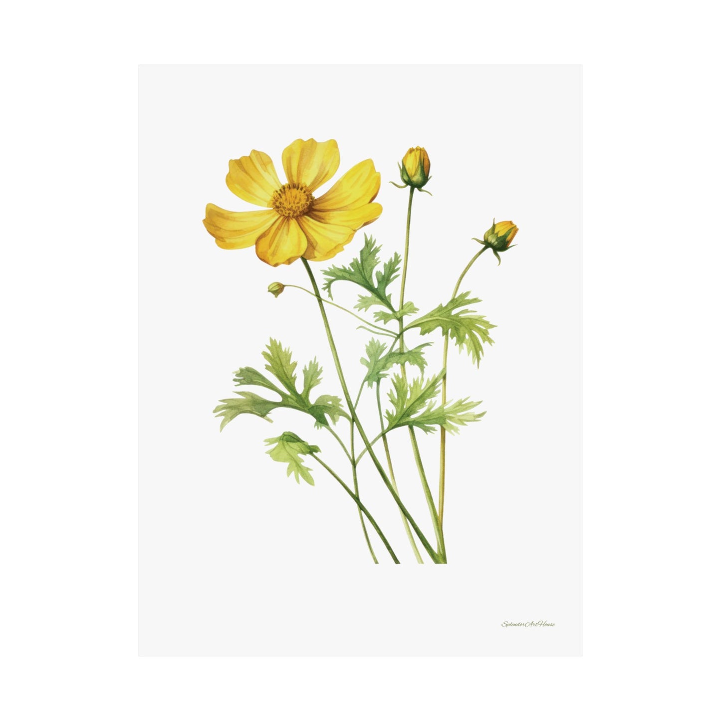 Floral, Matte Vertical Poster
