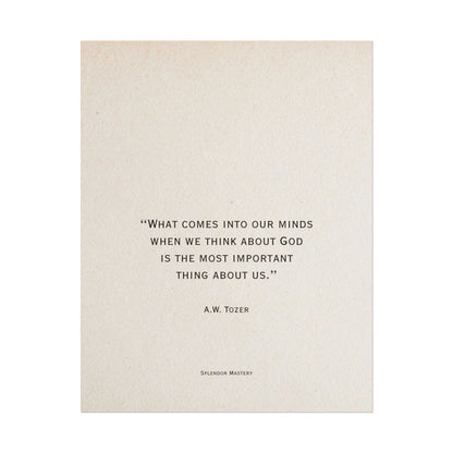 A.W. Tozer Quote, Poster