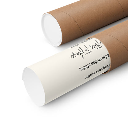 Psalm 144:1 and 2 Timothy 2:3-4, Beige Matte Vertical Poster