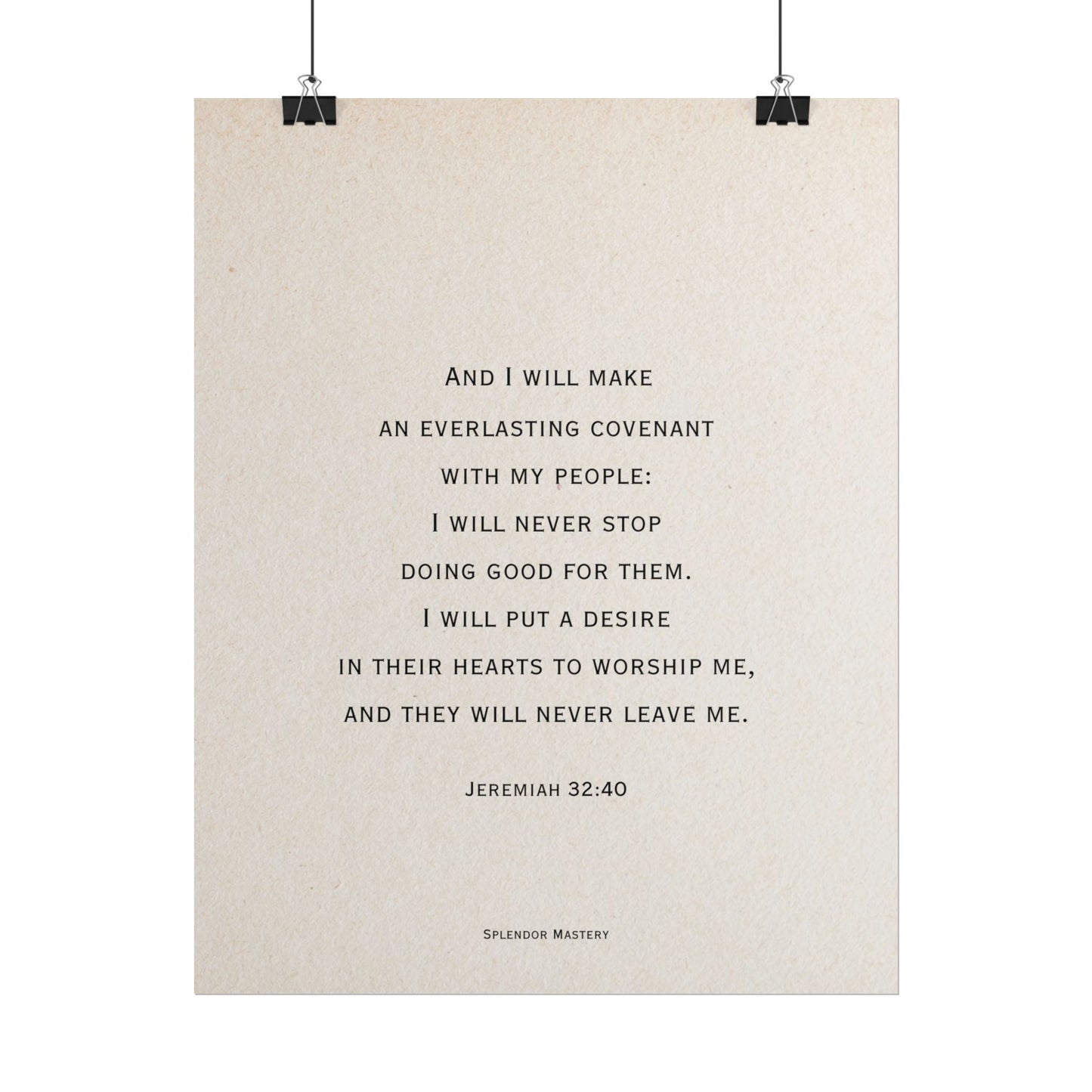 Jeremiah 32:40, Poster