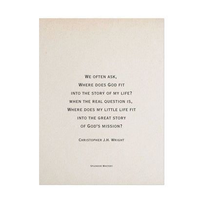 Christopher J.H. Wright Quote, Poster