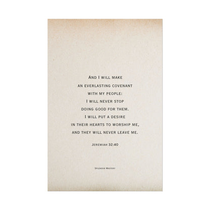 Jeremiah 32:40, Poster