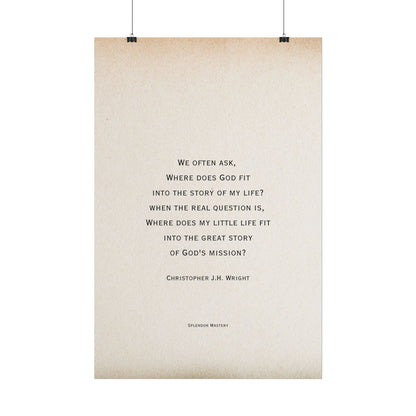 Christopher J.H. Wright Quote, Poster