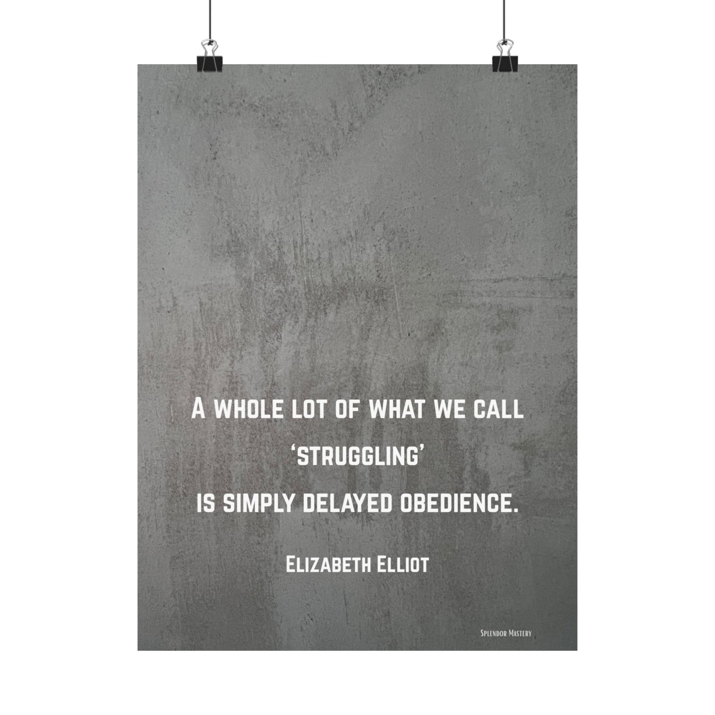 Elizabeth Elliot, Inspirational Matte Vertical Poster