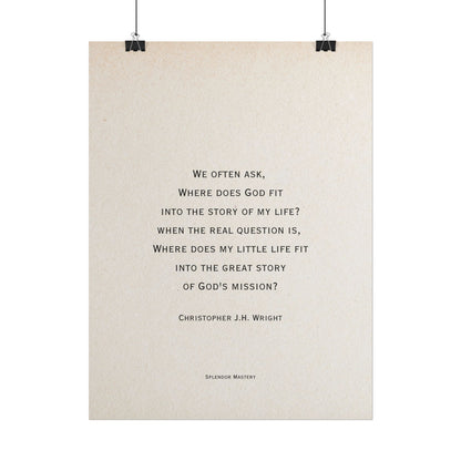 Christopher J.H. Wright Quote, Poster