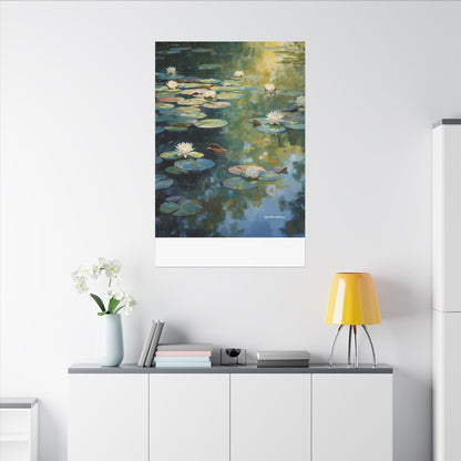 Water Lilies, Matte Canvas, Stretched, 0.75"