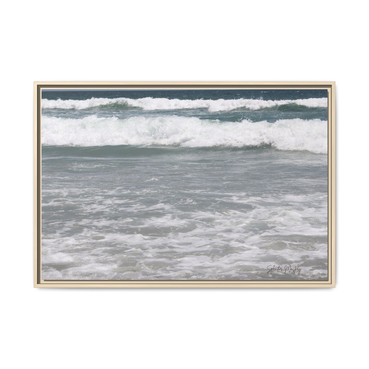 Ocean - Matte Canvas, Framed, Natural