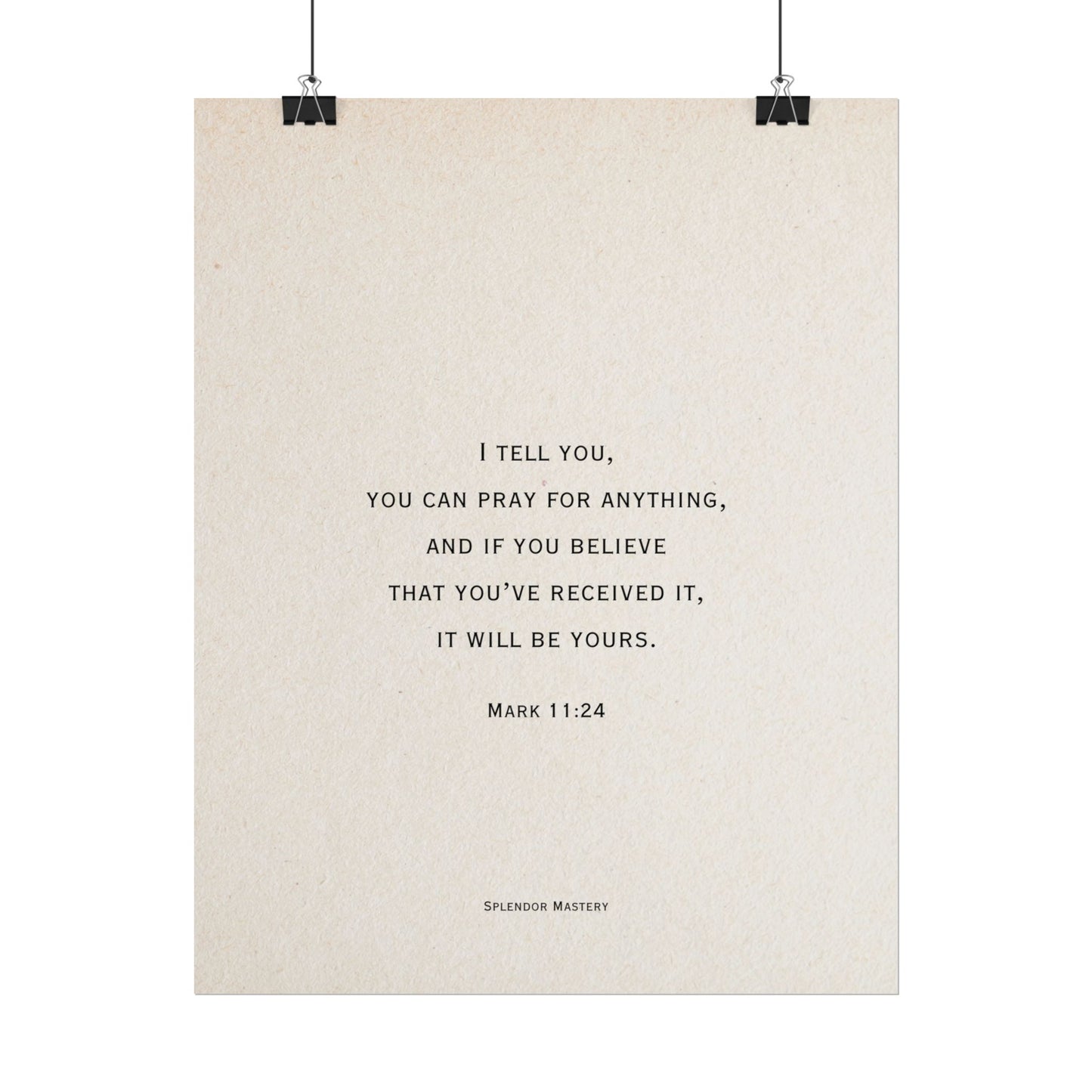 Mark 11:24, Prayer Poster
