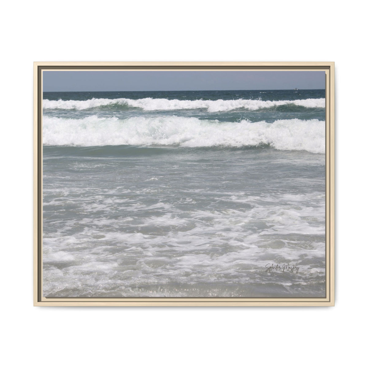 Ocean - Matte Canvas, Framed, Natural