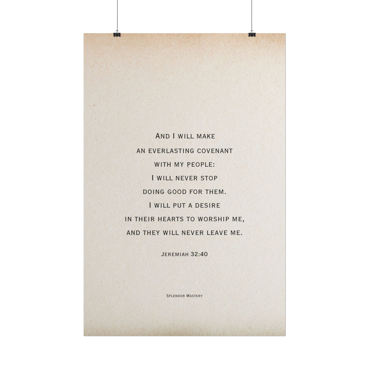 Jeremiah 32:40, Poster