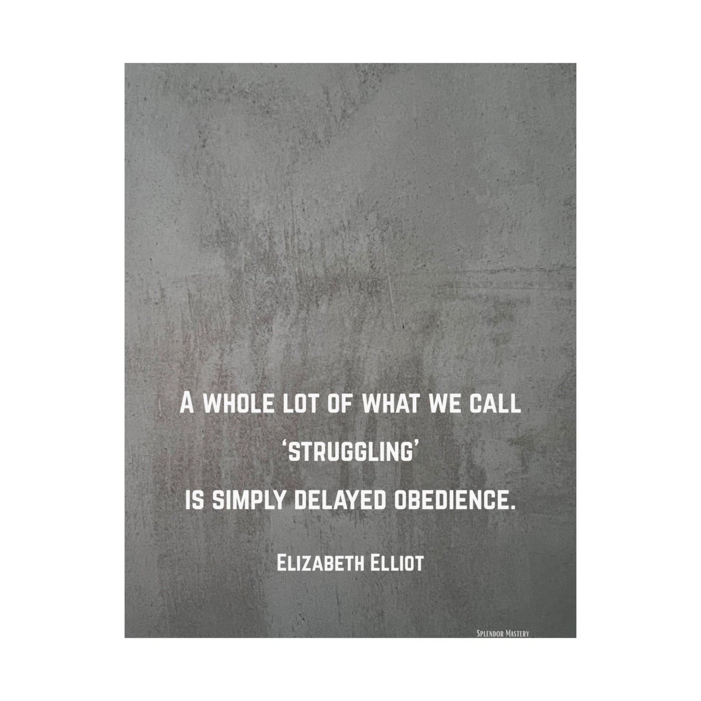 Elizabeth Elliot, Inspirational Matte Vertical Poster