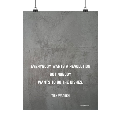 Tish Warren Quote, Inspirational Matte Vertical Poster