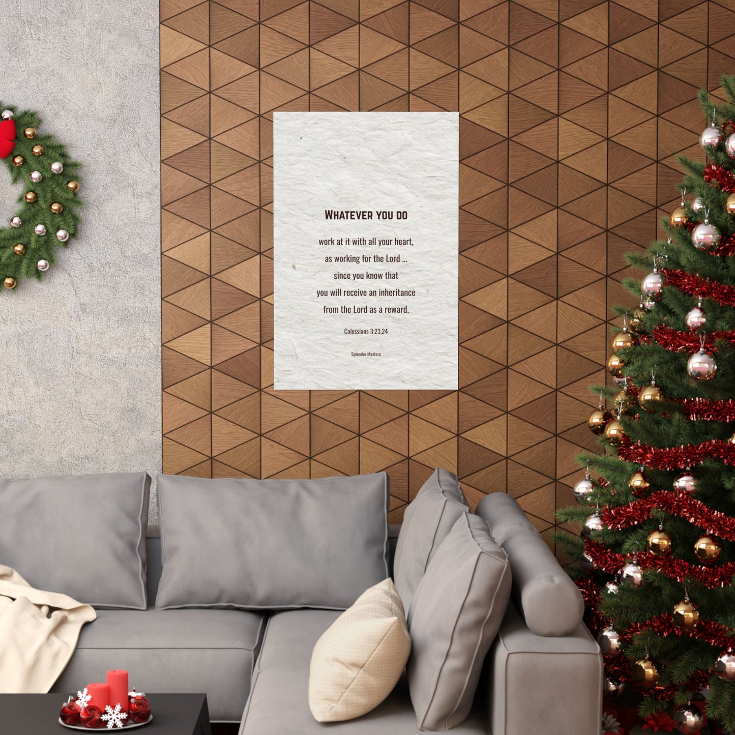 Colossians 3:23,24 Inspirational Matte Vertical Poster