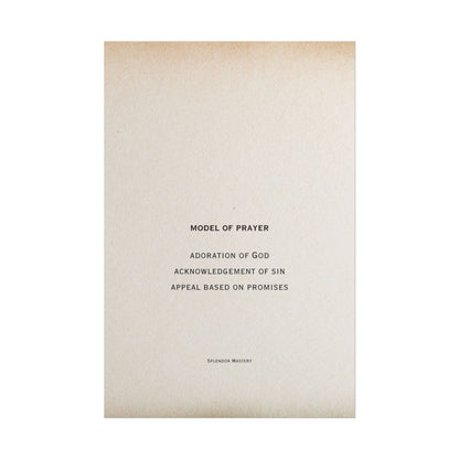 Model of Prayer Poster