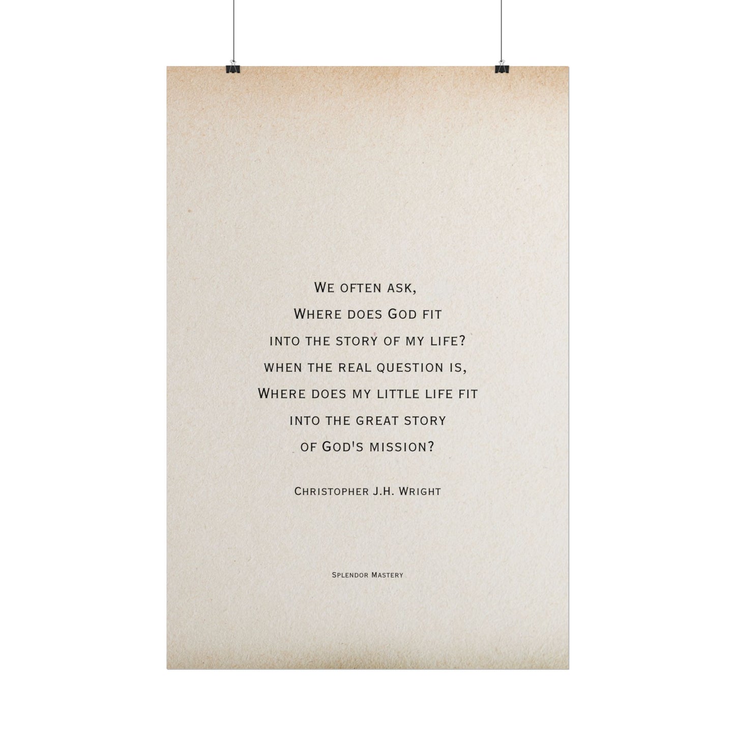 Christopher J.H. Wright Quote, Poster