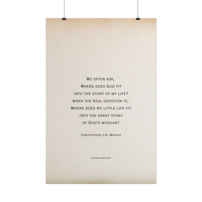 Christopher J.H. Wright Quote, Poster