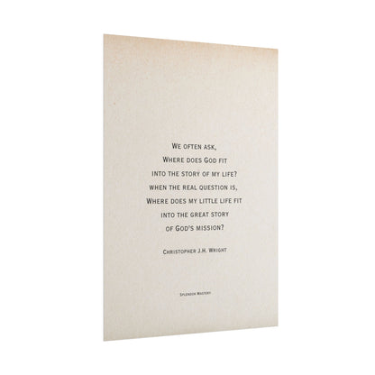 Christopher J.H. Wright Quote, Poster