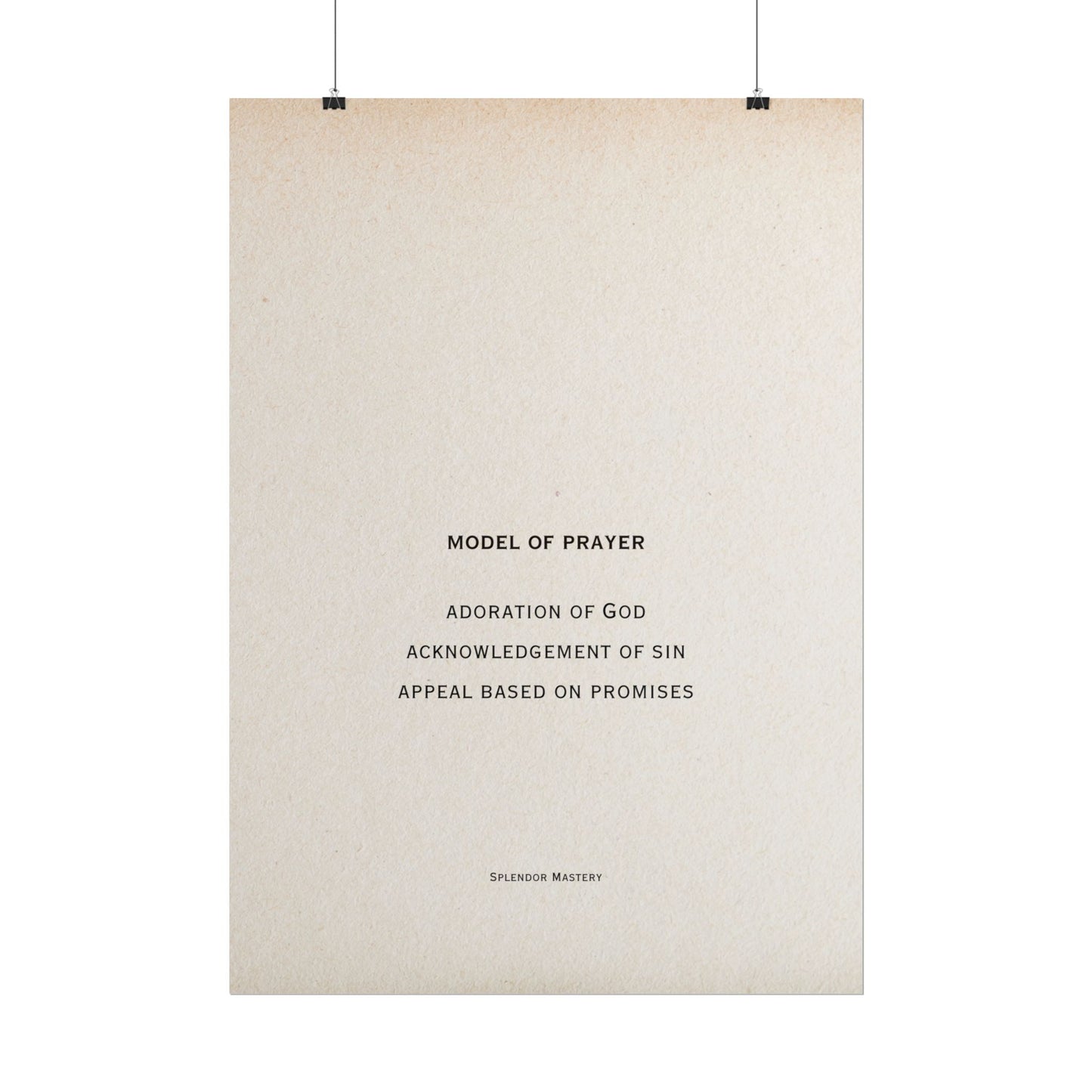 Model of Prayer Poster