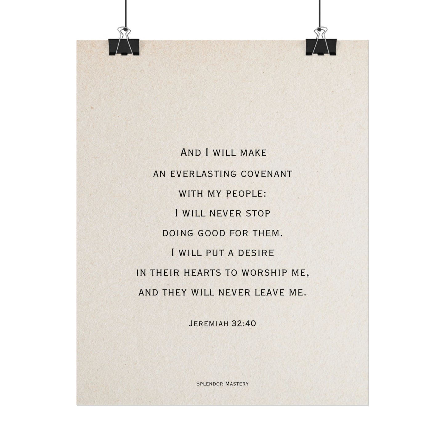 Jeremiah 32:40, Poster