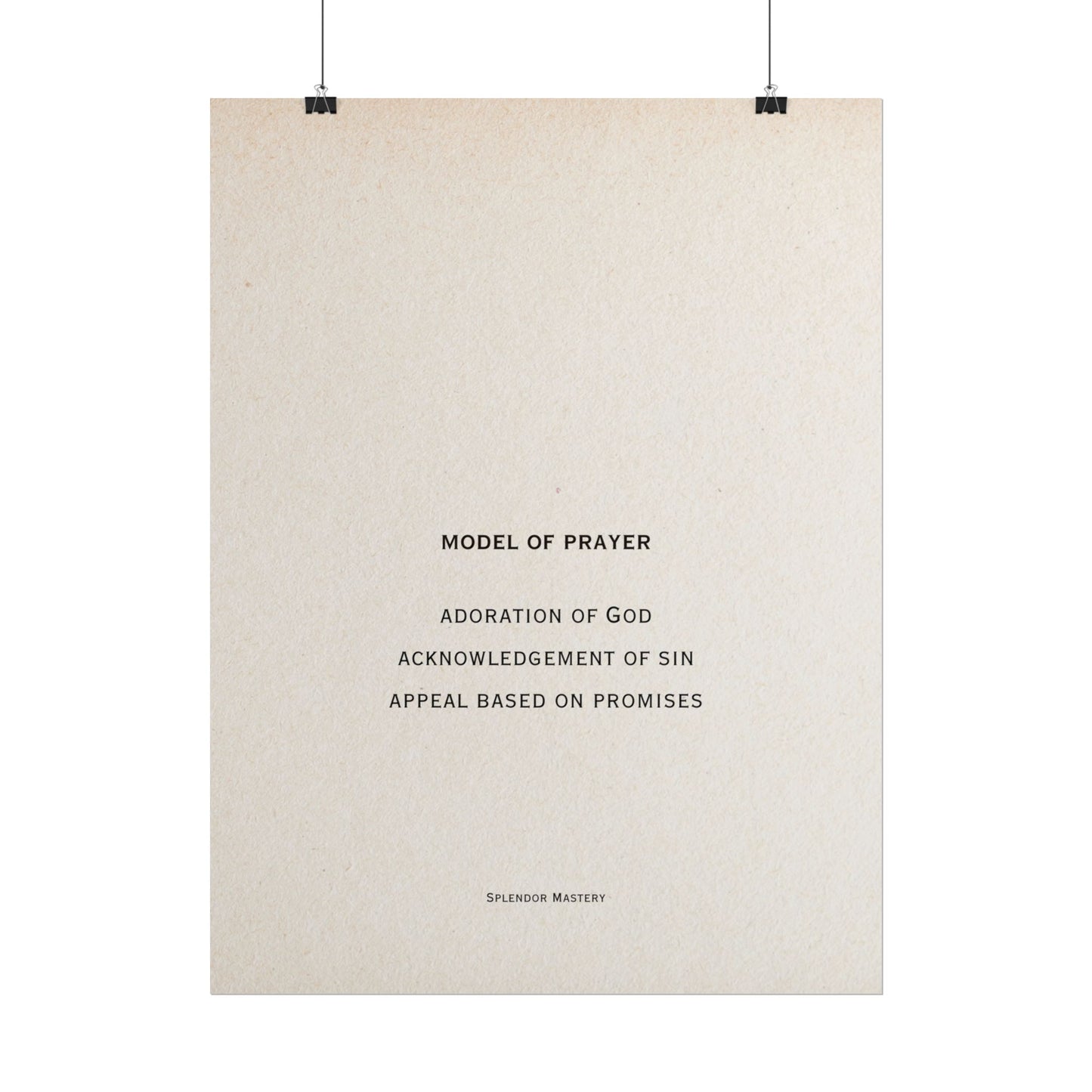 Model of Prayer Poster
