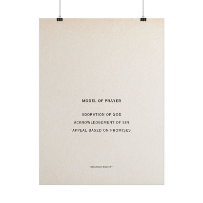 Model of Prayer Poster