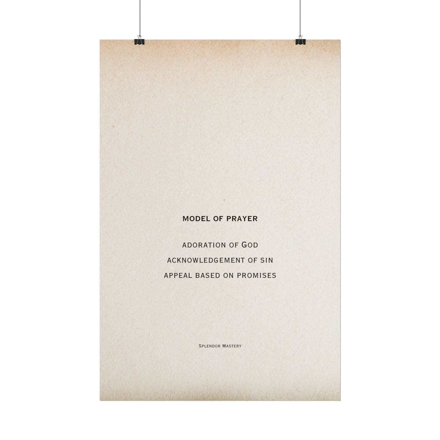 Model of Prayer Poster