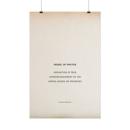 Model of Prayer Poster
