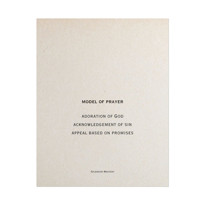 Model of Prayer Poster