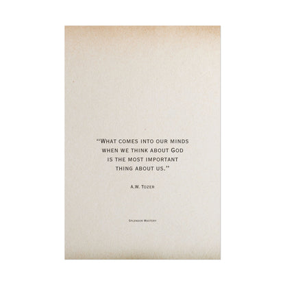 A.W. Tozer Quote, Poster