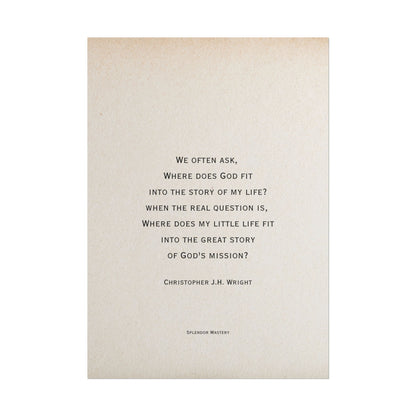 Christopher J.H. Wright Quote, Poster