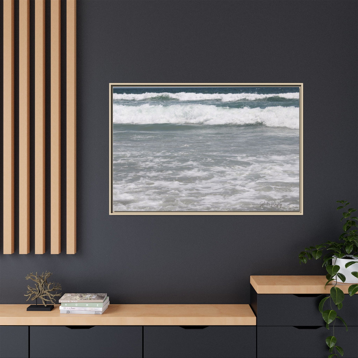 Ocean - Matte Canvas, Framed, Natural