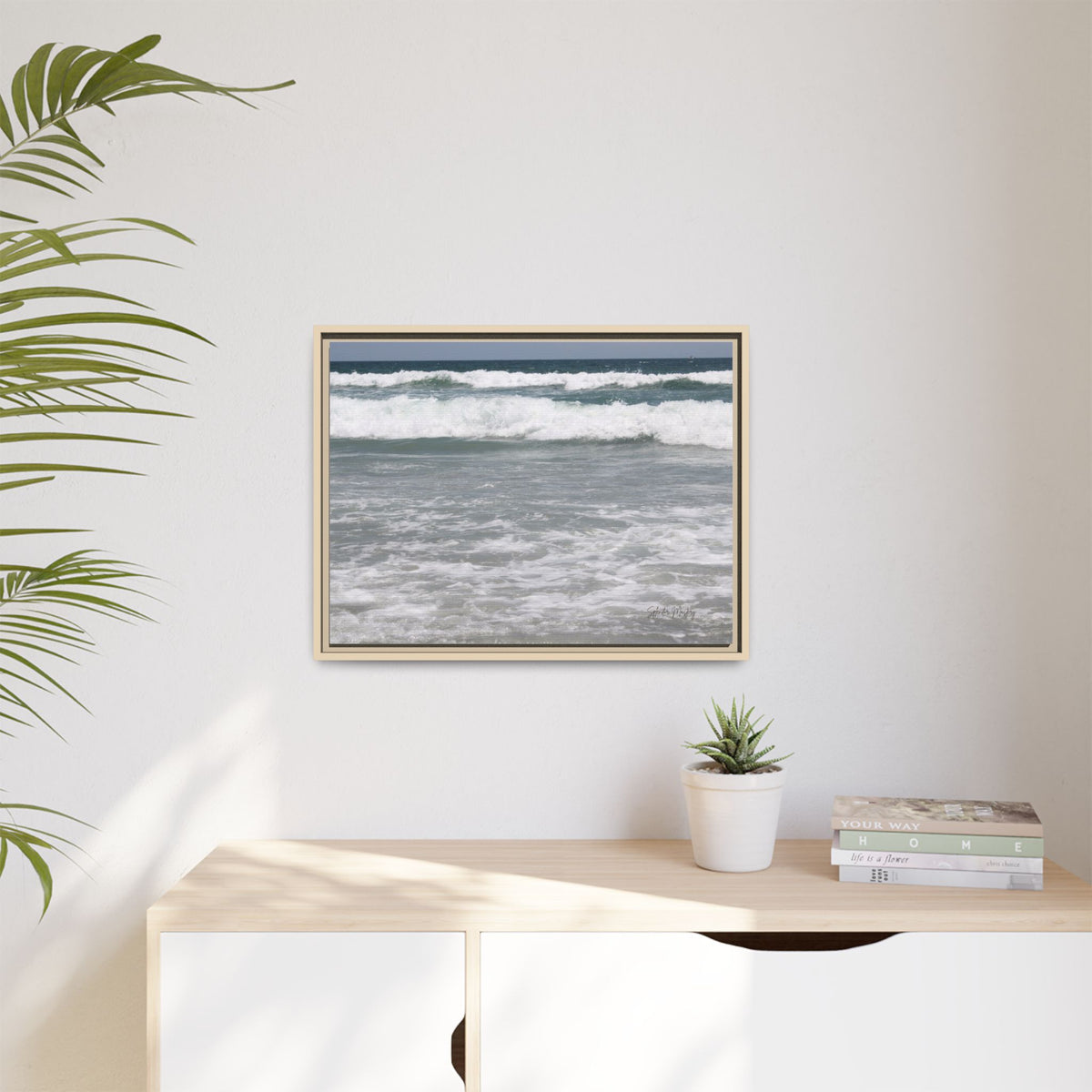 Ocean - Matte Canvas, Framed, Natural