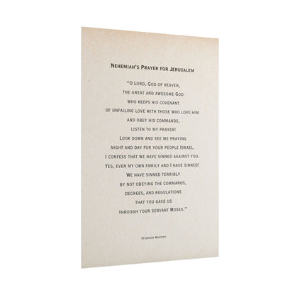 Nehemiah's Prayer for Jerusalem, Poster