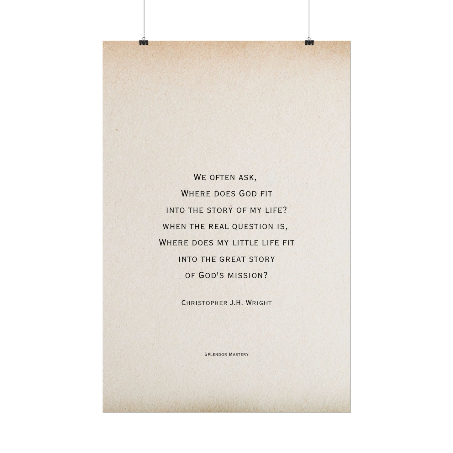 Christopher J.H. Wright Quote, Poster