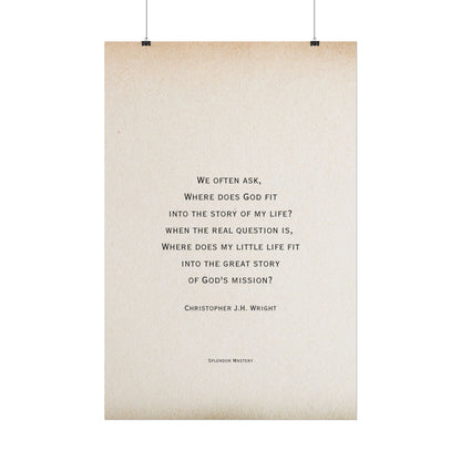 Christopher J.H. Wright Quote, Poster