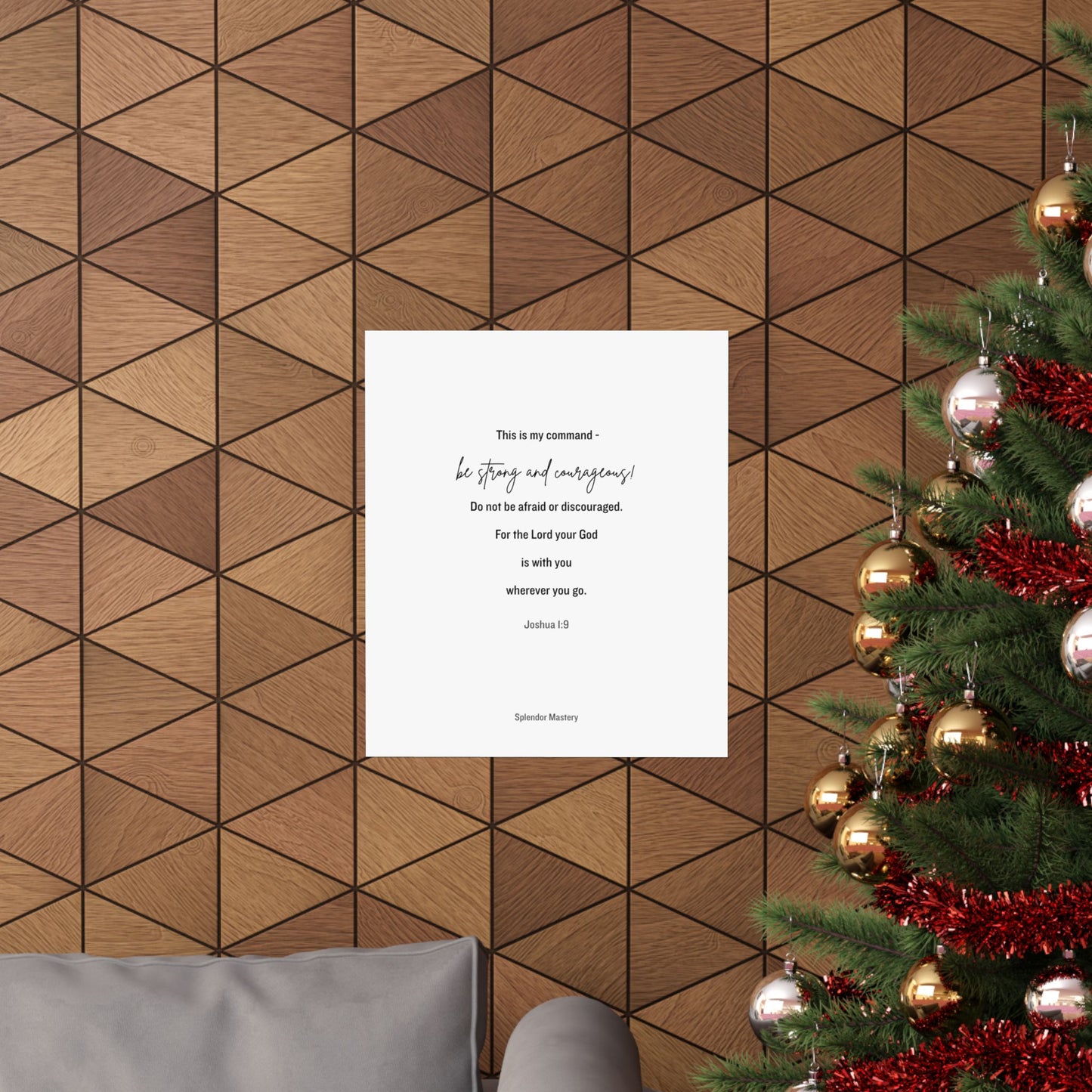 Joshua 1:9, Matte Vertical Poster
