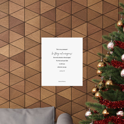 Joshua 1:9, Matte Vertical Poster