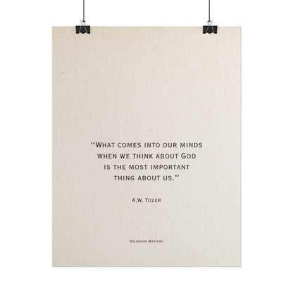 A.W. Tozer Quote, Poster