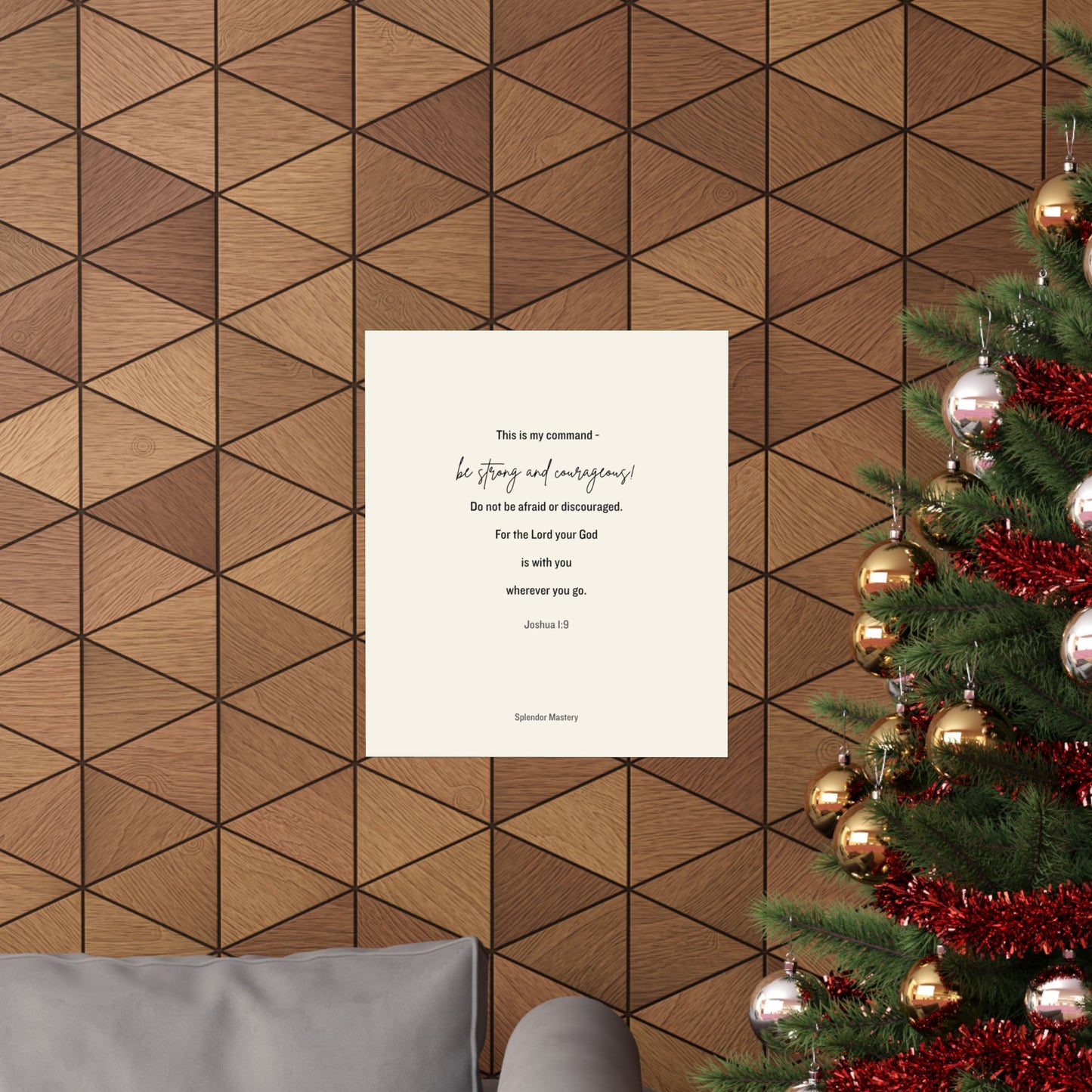 Joshua 1:9, Matte Vertical Poster