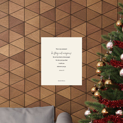 Joshua 1:9, Matte Vertical Poster