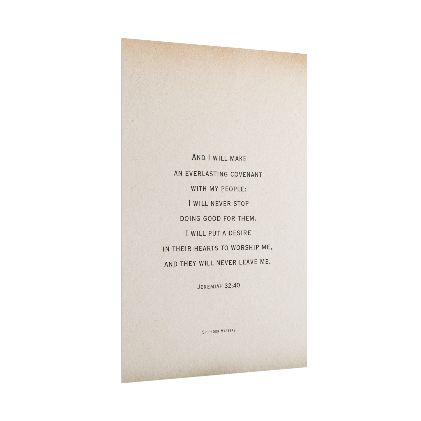 Jeremiah 32:40, Poster