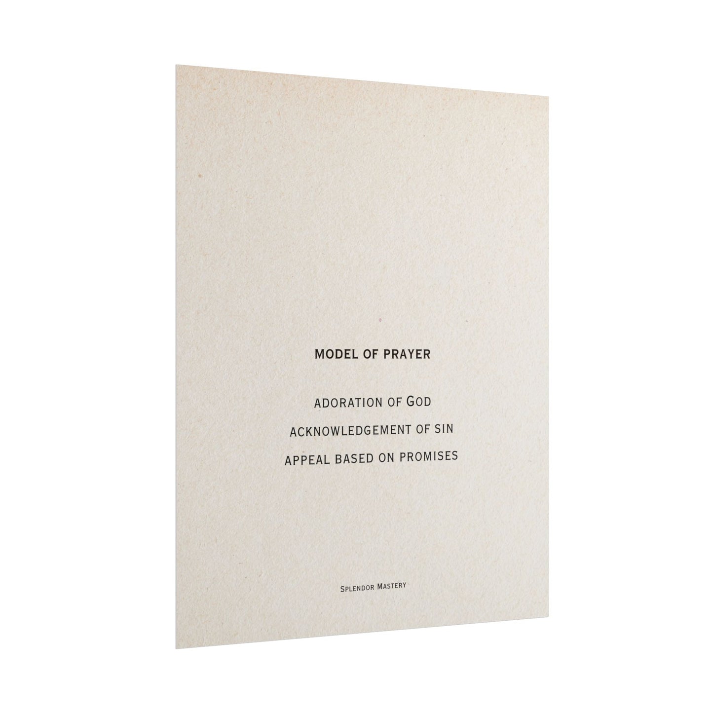 Model of Prayer Poster