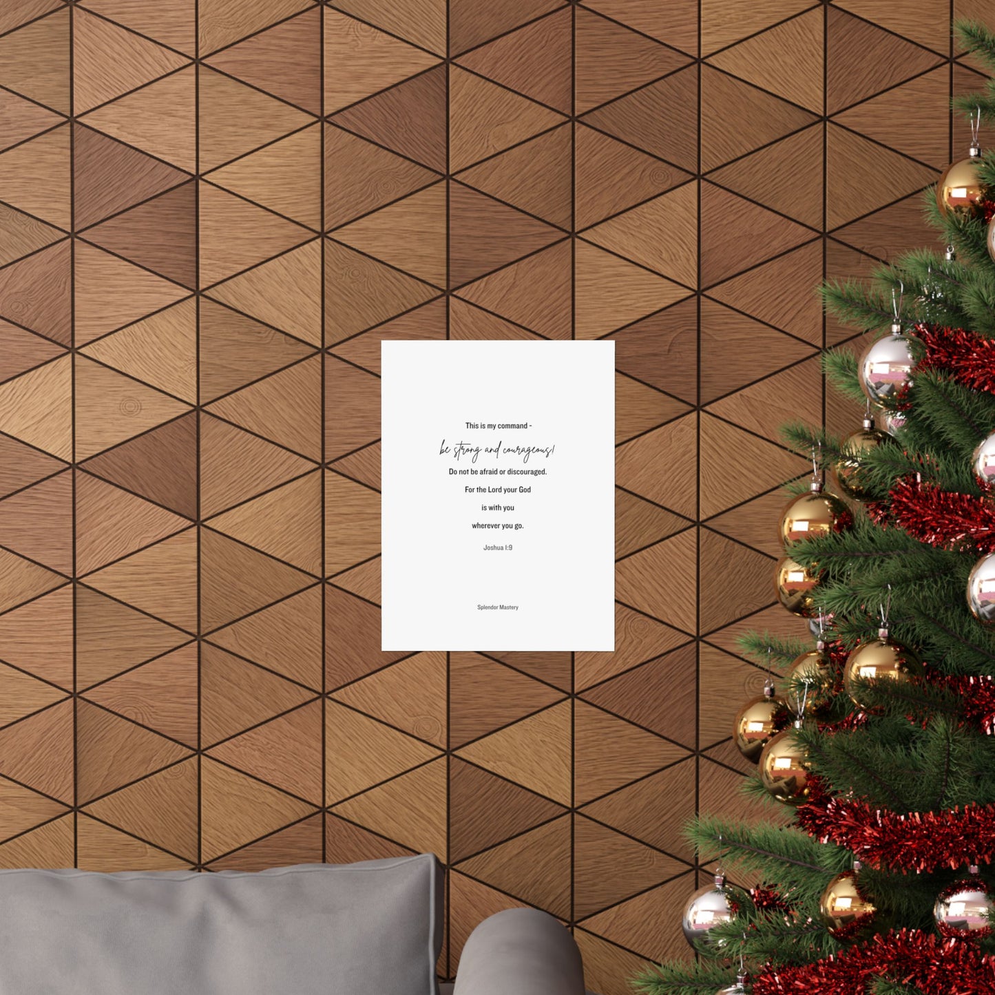 Joshua 1:9, Matte Vertical Poster