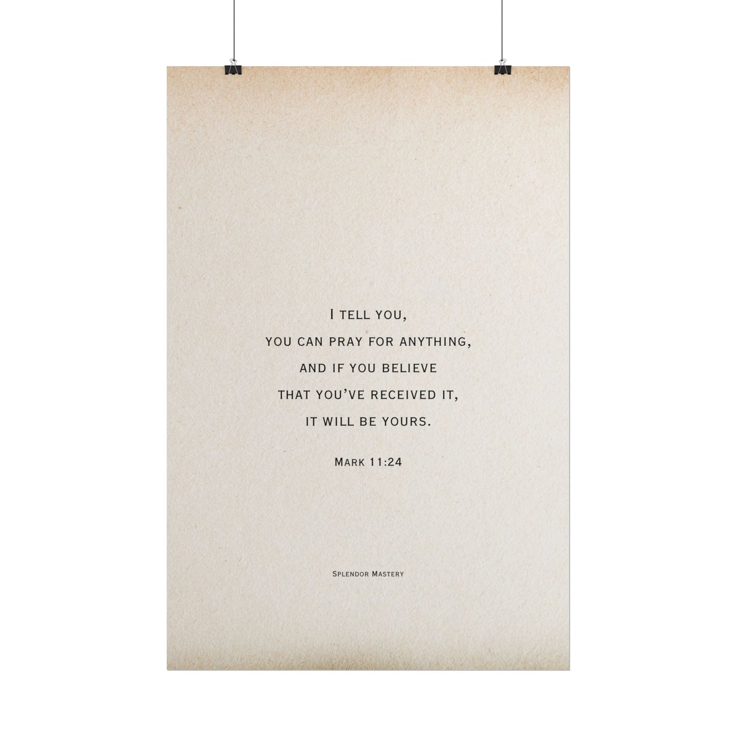 Mark 11:24, Prayer Poster
