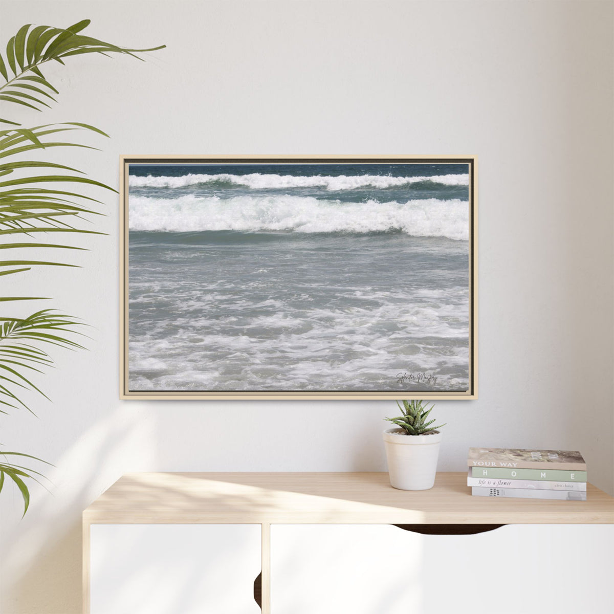 Ocean - Matte Canvas, Framed, Natural