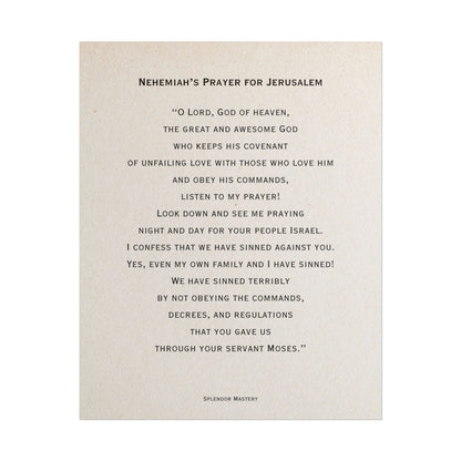 Nehemiah's Prayer for Jerusalem, Poster