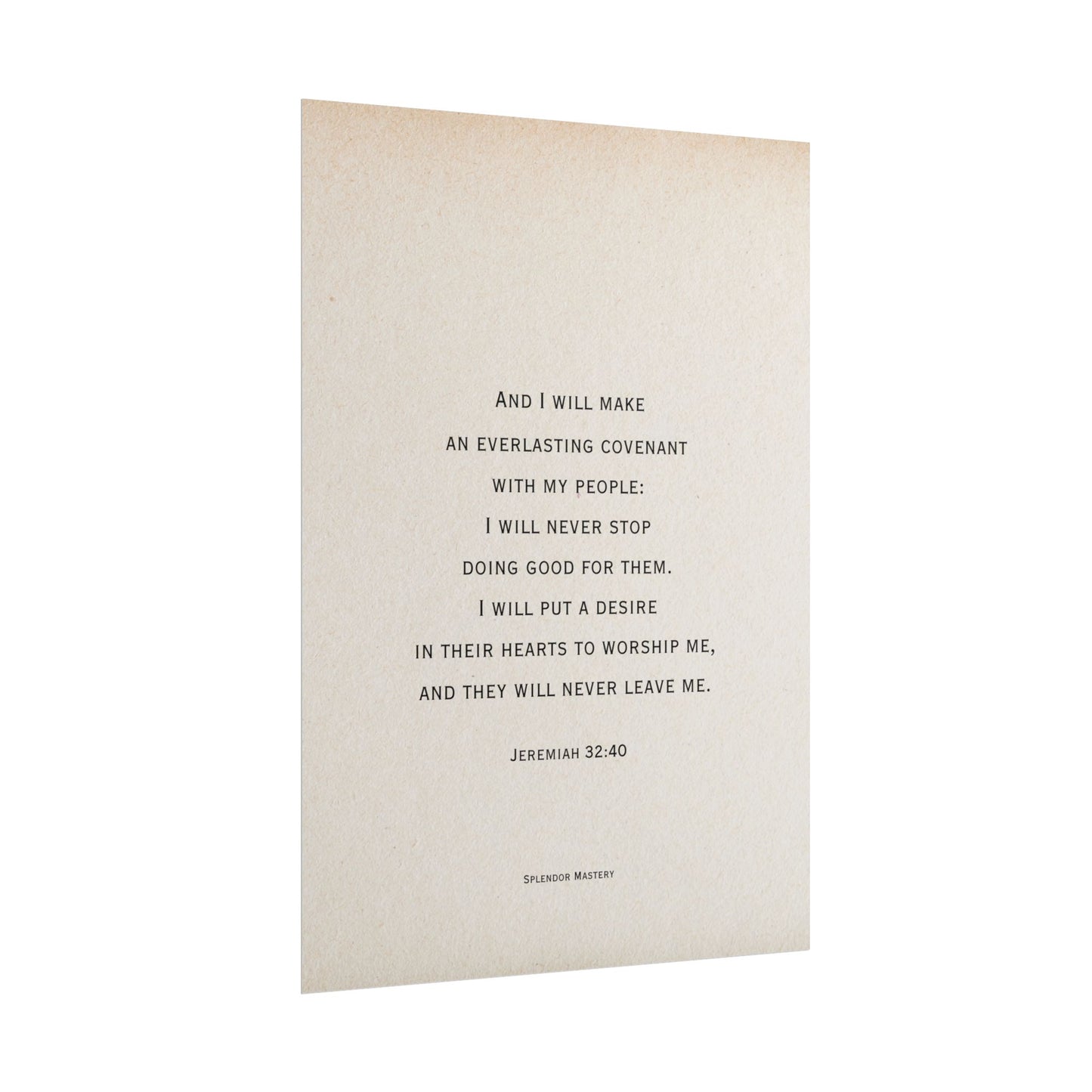 Jeremiah 32:40, Poster
